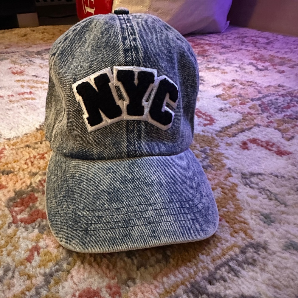 NYC denim Washed Baseball Hat. From David & Young.